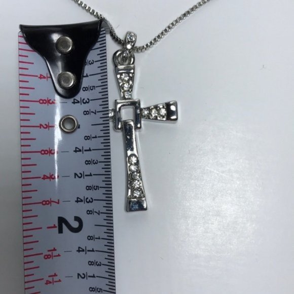 Men's Cross pendant necklace with Swarovski - Picture 8 of 9
